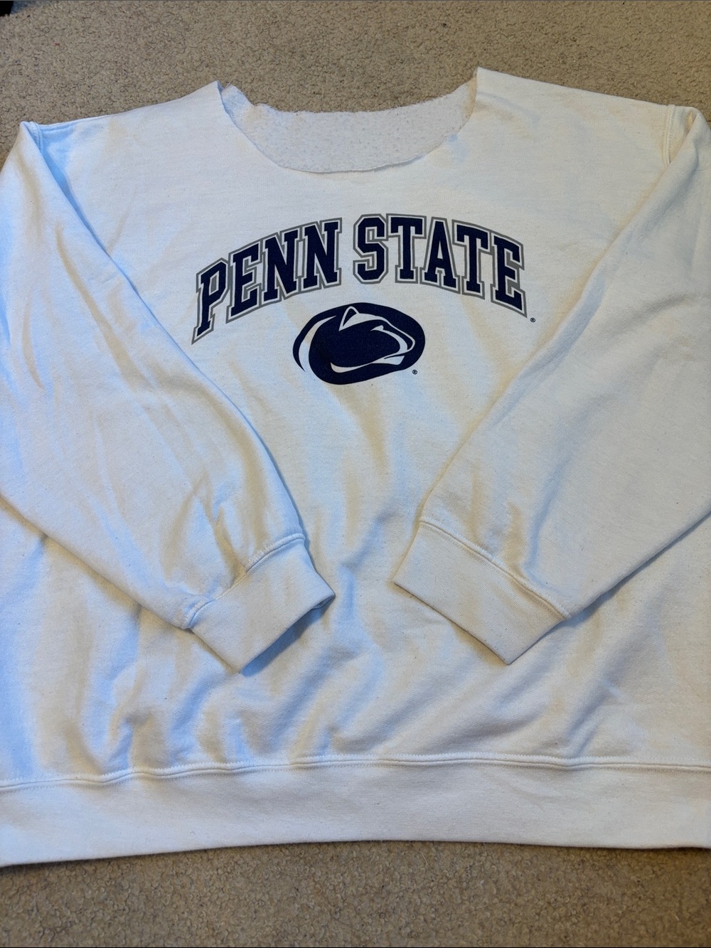 Penn State White off the shoulder Sweatshirt - Picture 2 of 4